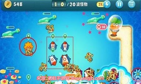 保卫萝卜深海11关攻略-深海11金萝卜通关图文详解