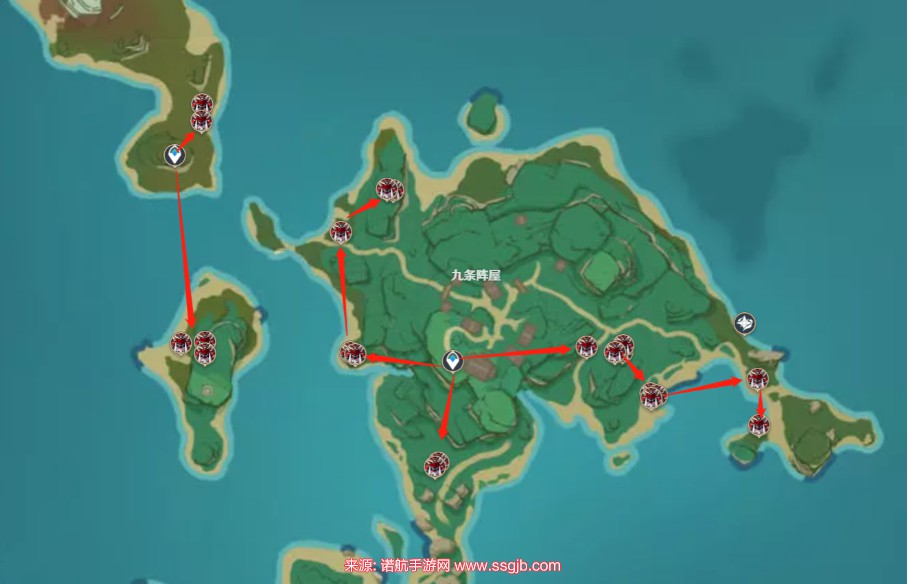 原神刀镡采集路线图分享(刀镡是谁的突破材料)