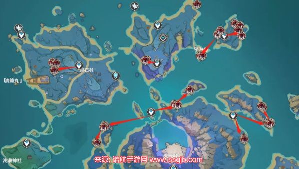 原神刀镡采集路线图-刀镡是谁的突破材料