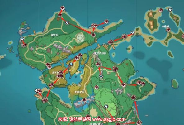 原神刀镡采集路线图-刀镡是谁的突破材料
